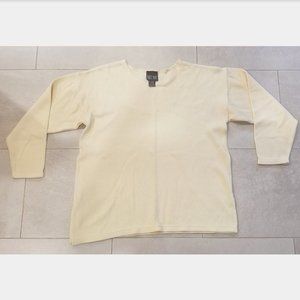 Light yellow thermal long sleeve top